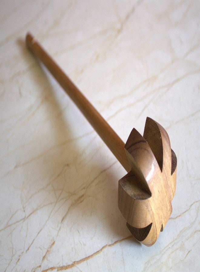 Woodkit Wooden Butter & Buttermilk Churner | Manual Mathani Madani for Dahi, Lassi & Butter | Whisk Beater, Multi-Purpose Wooden Kitchen Churner for Homemade Dairy - Image 1